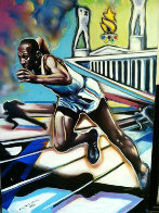 Untitled (Jesse Owens Centennial Olympic Games) 72x60 Huge  Original Painting by Billy Dee Williams - 0