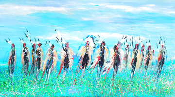 Plains Excursion 25x49 Huge Original Painting - JoAnne Bird Plains Excursion 25x49 Huge Original Painting - JoAnne Bird