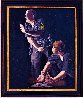 Apprehension of Rodney King With Sgt. Stacey Koon And Officer Lawrence Powell 1992 27x23 Original Painting by Sandow Birk - 1