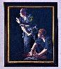 Apprehension of Rodney King With Sgt. Stacey Koon And Officer Lawrence Powell 1992 27x23 Original Painting by Sandow Birk - 2