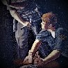 Apprehension of Rodney King With Sgt. Stacey Koon And Officer Lawrence Powell 1992 27x23 Original Painting by Sandow Birk - 4 Apprehension of Rodney King With Sgt. Stacey Koon And Officer Lawrence Powell 1992 27x23 Original Painting by Sandow Birk - 4