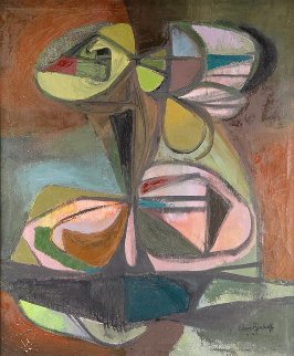 Clustered Objects 1947 42x36 Super Huge Original Painting - Elmer Bischoff Clustered Objects 1947 42x36 Super Huge Original Painting - Elmer Bischoff