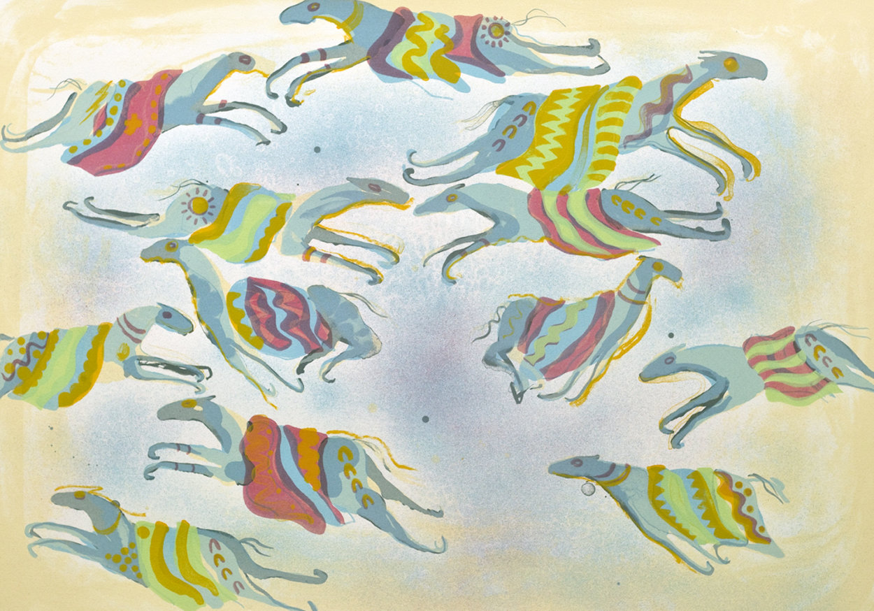 A Dream of Flying Ponies 1978 Limited Edition Print by Earl Biss A Dream of Flying Ponies 1978 Limited Edition Print by Earl Biss