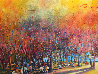 Breaking Through an Autumn Grove 1986 60x92 Original Painting by Earl Biss - 0