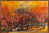 Breaking Through an Autumn Grove 1986 60x92 Original Painting by Earl Biss - 1