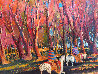 Breaking Through an Autumn Grove 1986 60x92 Original Painting by Earl Biss - 2