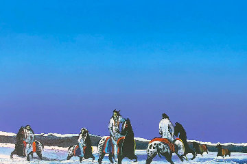 Horse Thieves At Dawn Diptych 1985 Limited Edition Print - Earl Biss Horse Thieves At Dawn Diptych 1985 Limited Edition Print - Earl Biss