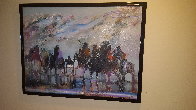 Reflections of Ancestral Warriors 30x39 1991 Original Painting by Earl Biss - 1 Reflections of Ancestral Warriors 30x39 1991 Original Painting by Earl Biss - 1