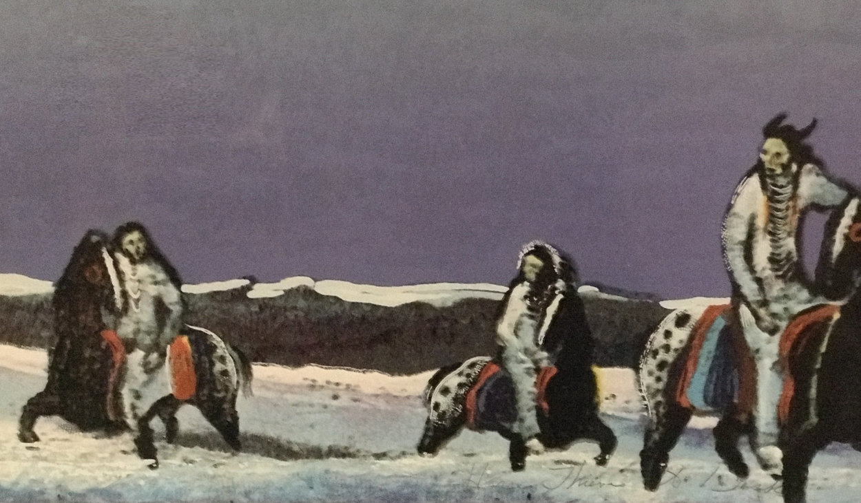Horse Thieves At Dusk 1985 Limited Edition Print by Earl Biss Horse Thieves At Dusk 1985 Limited Edition Print by Earl Biss