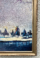 Chief And Friends Reflecting on Winter 1986 28x24 Original Painting by Earl Biss - 4 Chief And Friends Reflecting on Winter 1986 28x24 Original Painting by Earl Biss - 4