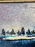 Chief And Friends Reflecting on Winter 1986 28x24 Original Painting by Earl Biss - 8 Chief And Friends Reflecting on Winter 1986 28x24 Original Painting by Earl Biss - 8