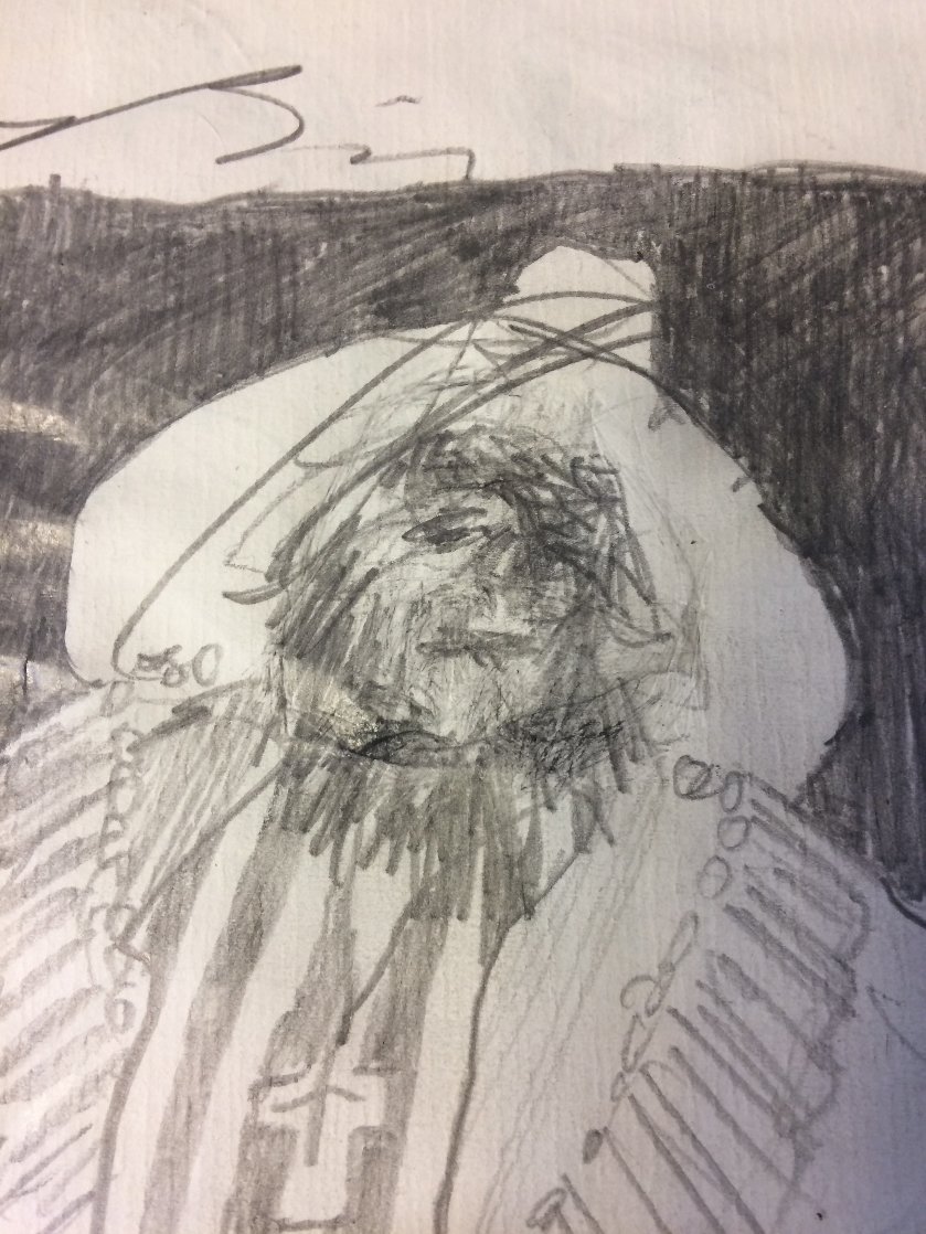Soal Chief 1994 11x14 double sided Drawing by Earl Biss Soal Chief 1994 11x14 double sided Drawing by Earl Biss