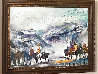 Yes It's Very Cold in Cut Bank Montana Even Now! 1995 37x47 Original Painting by Earl Biss - 2