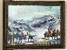 Yes It's Very Cold in Cut Bank Montana Even Now! 1995 37x47 Original Painting by Earl Biss - 1