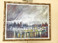 Standing in the Beginning of Winter 68x69 Huge Original Painting by Earl Biss - 2