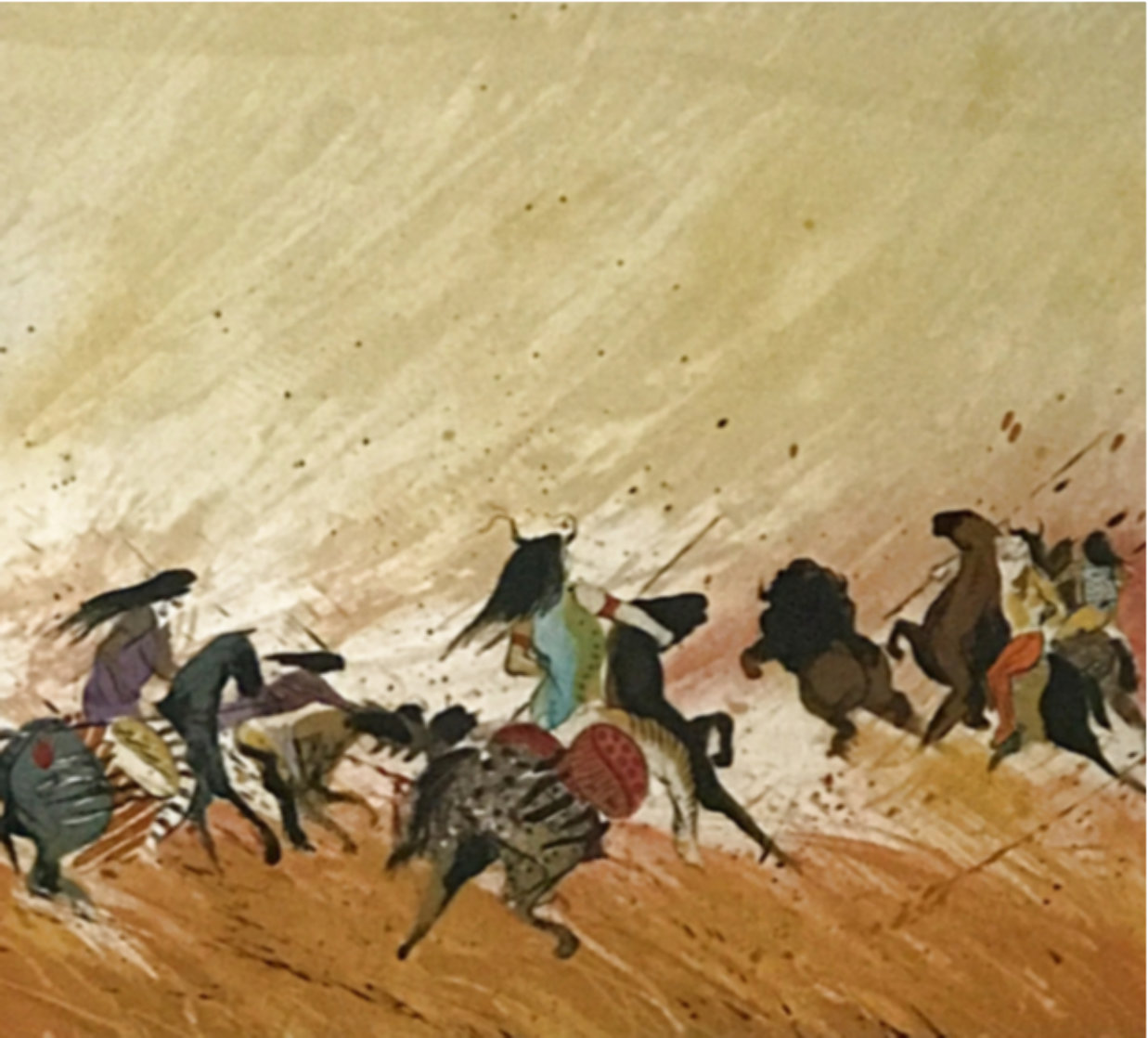 Buffalo Hunt 1980 Limited Edition Print by Earl Biss