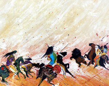 Buffalo Hunt 1980 Limited Edition Print - Earl Biss Buffalo Hunt 1980 Limited Edition Print - Earl Biss