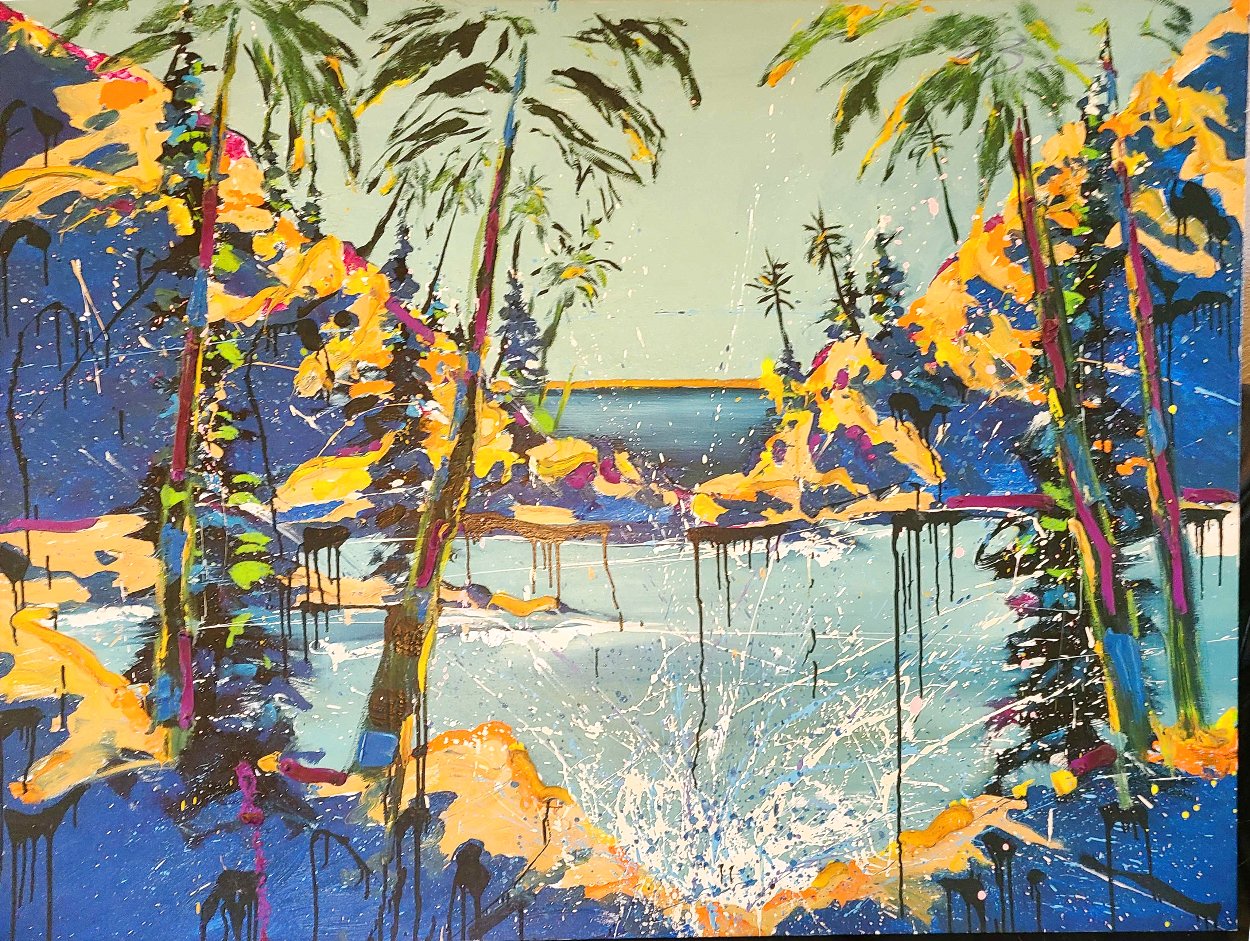 Paradise In My Mind - Oil on Canvas 48x60 1981 Original Painting by Earl Biss