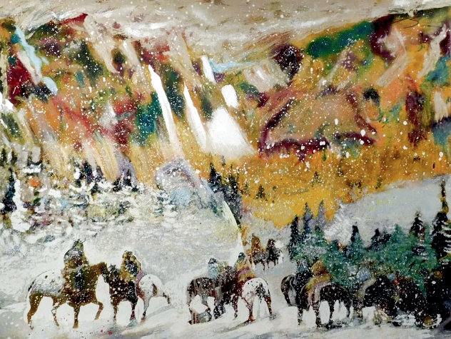 Autumn Storm on the Crazy Woman Mountains 1995 - Huge - Colorado Limited Edition Print by Earl Biss