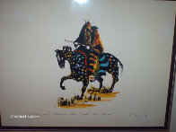 Stalking with Medicine That Speaks Like Thunder 1986 15x20 Unique Embellished Limited Edition Print by Earl Biss - 3 Stalking with Medicine That Speaks Like Thunder 1986 15x20 Unique Embellished Limited Edition Print by Earl Biss - 3