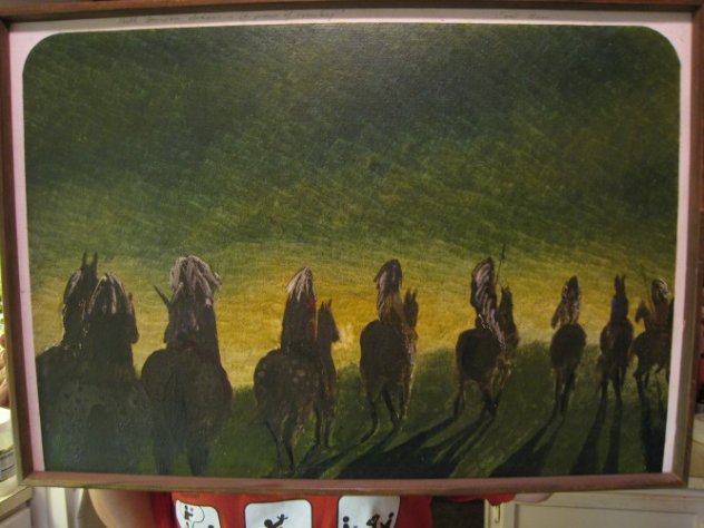 North American Indians in the Process of Vanishing 1971 19x28 Original Painting by Earl Biss