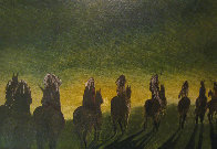 North American Indians in the Process of Vanishing 1971 19x28 Original Painting by Earl Biss - 5 North American Indians in the Process of Vanishing 1971 19x28 Original Painting by Earl Biss - 5