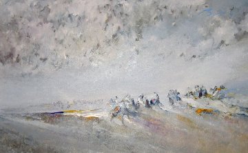Time to Turn 1985 55x87 Super Huge Original Painting - Earl Biss Time to Turn 1985 55x87 Super Huge Original Painting - Earl Biss