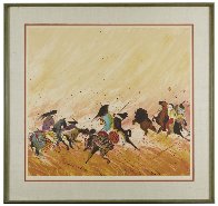 Buffalo Hunt 1980 Presentation Proof Limited Edition Print by Earl Biss - 1 Buffalo Hunt 1980 Presentation Proof Limited Edition Print by Earl Biss - 1