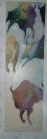Buffalo Sky 1986 48x12 Original Painting by Earl Biss - 2 Buffalo Sky 1986 48x12 Original Painting by Earl Biss - 2