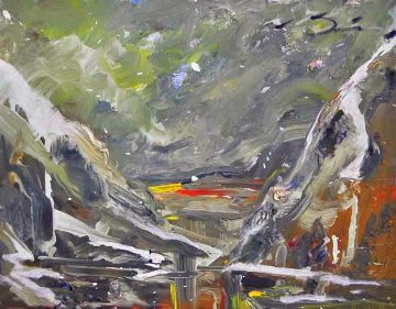 Aleutian Sunrise 1981 (Early) 14x18 Original Painting - Earl Biss Aleutian Sunrise 1981 (Early) 14x18 Original Painting - Earl Biss