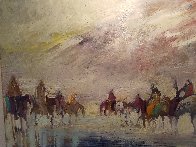 Riders on the Plain 1995 42x30 Original Painting by Earl Biss - 7 Riders on the Plain 1995 42x30 Original Painting by Earl Biss - 7