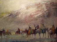 Riders on the Plain 1995 42x30 Original Painting by Earl Biss - 6 Riders on the Plain 1995 42x30 Original Painting by Earl Biss - 6