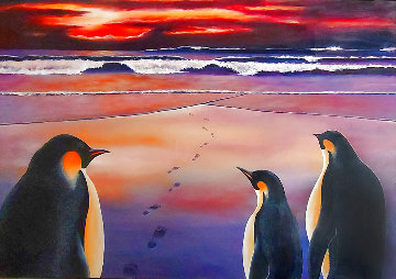 Emperors At the Dawn 1997 32x47 Huge Original Painting - Robert Bissell Emperors At the Dawn 1997 32x47 Huge Original Painting - Robert Bissell