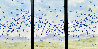 Butterfly Triptych  Painting 2008 19x37 Original Painting by Robert Bissell - 0