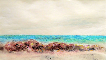 Beach 1940 19x27 Works on Paper (not prints) - Emil Bisttram Beach 1940 19x27 Works on Paper (not prints) - Emil Bisttram