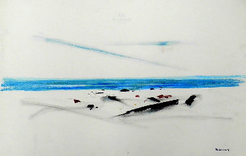 Beach 1940 12x19 Works on Paper (not prints) - Emil Bisttram Beach 1940 12x19 Works on Paper (not prints) - Emil Bisttram