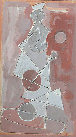 Untitled Abstraction 1941 16x10 Works on Paper (not prints) - Emil Bisttram