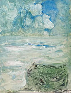 Transcendental Landscape 20x17 Works on Paper (not prints) - Emil Bisttram Transcendental Landscape 20x17 Works on Paper (not prints) - Emil Bisttram