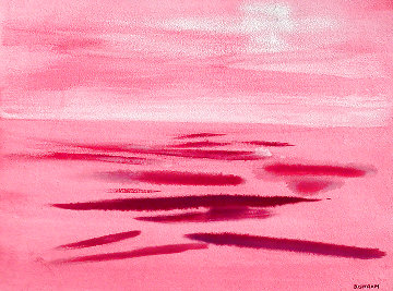 Transcendental Landscape in Pink 1940 15x19 Works on Paper (not prints) - Emil Bisttram Transcendental Landscape in Pink 1940 15x19 Works on Paper (not prints) - Emil Bisttram