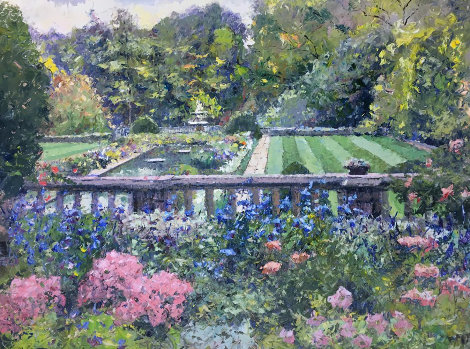 Gardens At Cranbrook Original Painting - Pierre Bittar