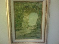 Archway 1957 34x26 (Early) Huge Original Painting by Pierre Bittar - 1 Archway 1957 34x26 (Early) Huge Original Painting by Pierre Bittar - 1