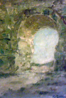 Archway 1957 34x26 (Early) Huge Original Painting - Pierre Bittar