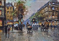 Theatre Du Vaudeville 24x29 Original Painting by Antoine Blanchard - 0 Theatre Du Vaudeville 24x29 Original Painting by Antoine Blanchard - 0
