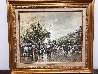 Arc De Triomphe Et Les Champs a Lysees a Paris  24x19 Original Painting by Antoine Blanchard - 1