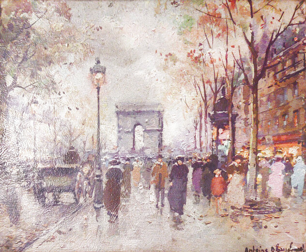 Untitled 1950 13x11 - Paris, France Original Painting by Antoine Blanchard