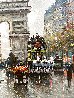 Arc De Triomphe et Les Champs a Lysees a Paris 32x28 - Paris,  France Original Painting by Antoine Blanchard - 4