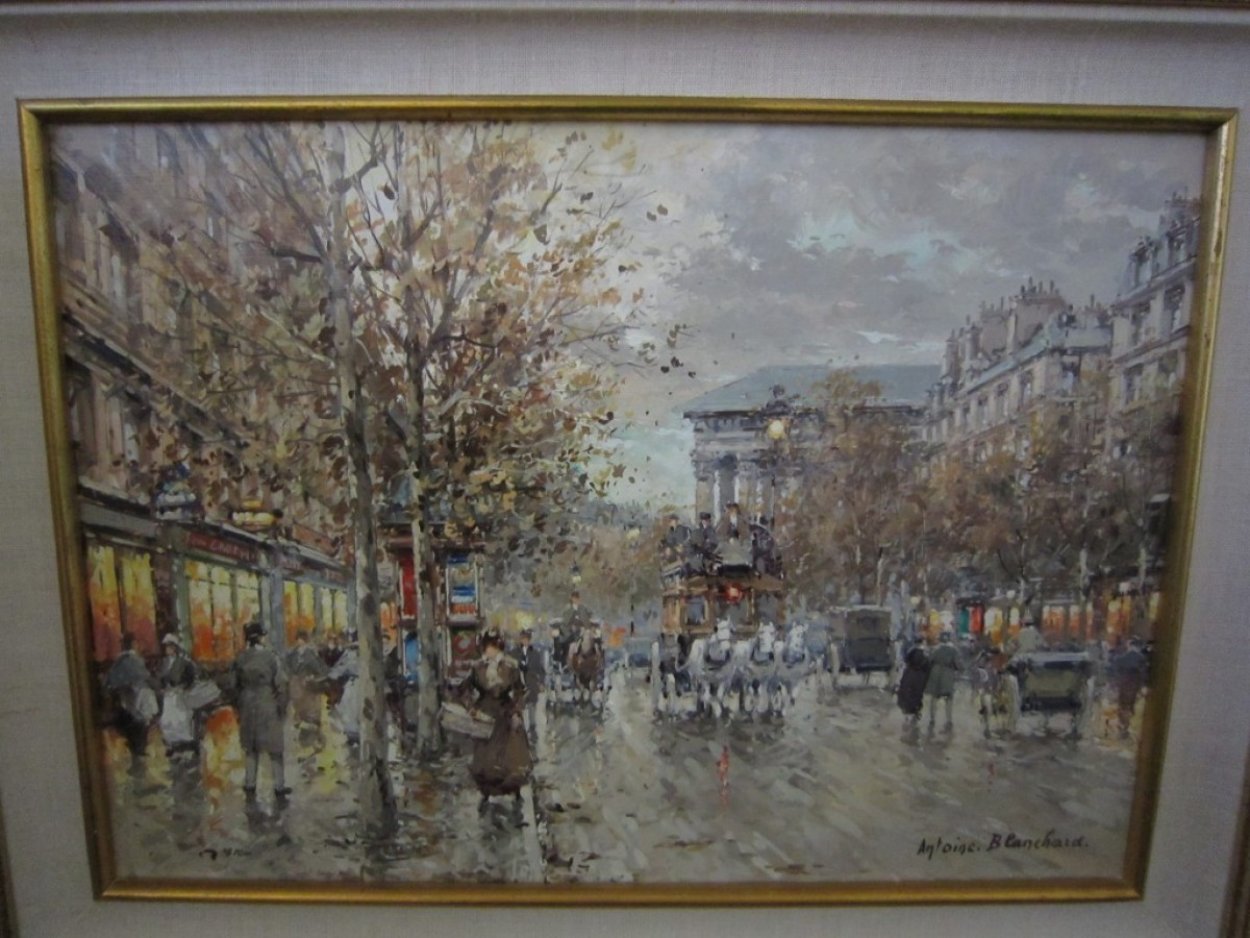 Paris Boulevard De La Madeleine 18x24 Original Painting by Antoine Blanchard Paris Boulevard De La Madeleine 18x24 Original Painting by Antoine Blanchard