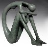 A Time Out to Be Within Bronze  10 in Sculpture by Ruth Bloch - 0