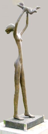 Joy Bronze Sculpture 2006 93 in - Huge Monumental Size Sculpture - Ruth Bloch