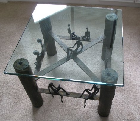 Untitled Bronze Coffee Table Unique 2008 24 in Sculpture - Ruth Bloch